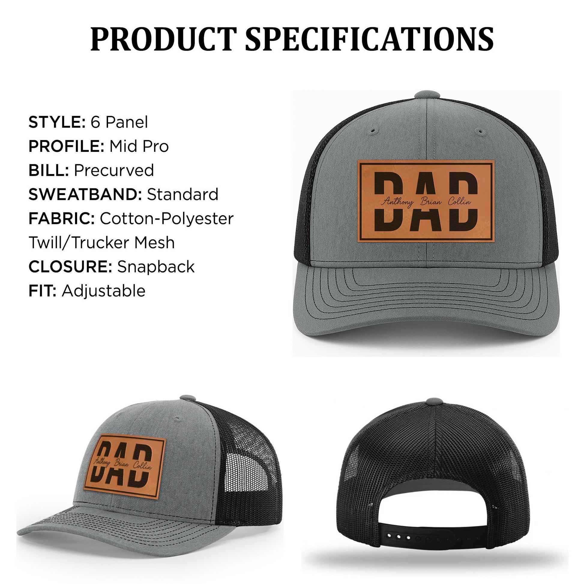 Father's Day Gift-Dad Hat-Custom Dad Hat-Personalized New Dad Gift-Dad Birthday Gift-Gift For Husband-Birthday Gift For Dad-Christmas Gift