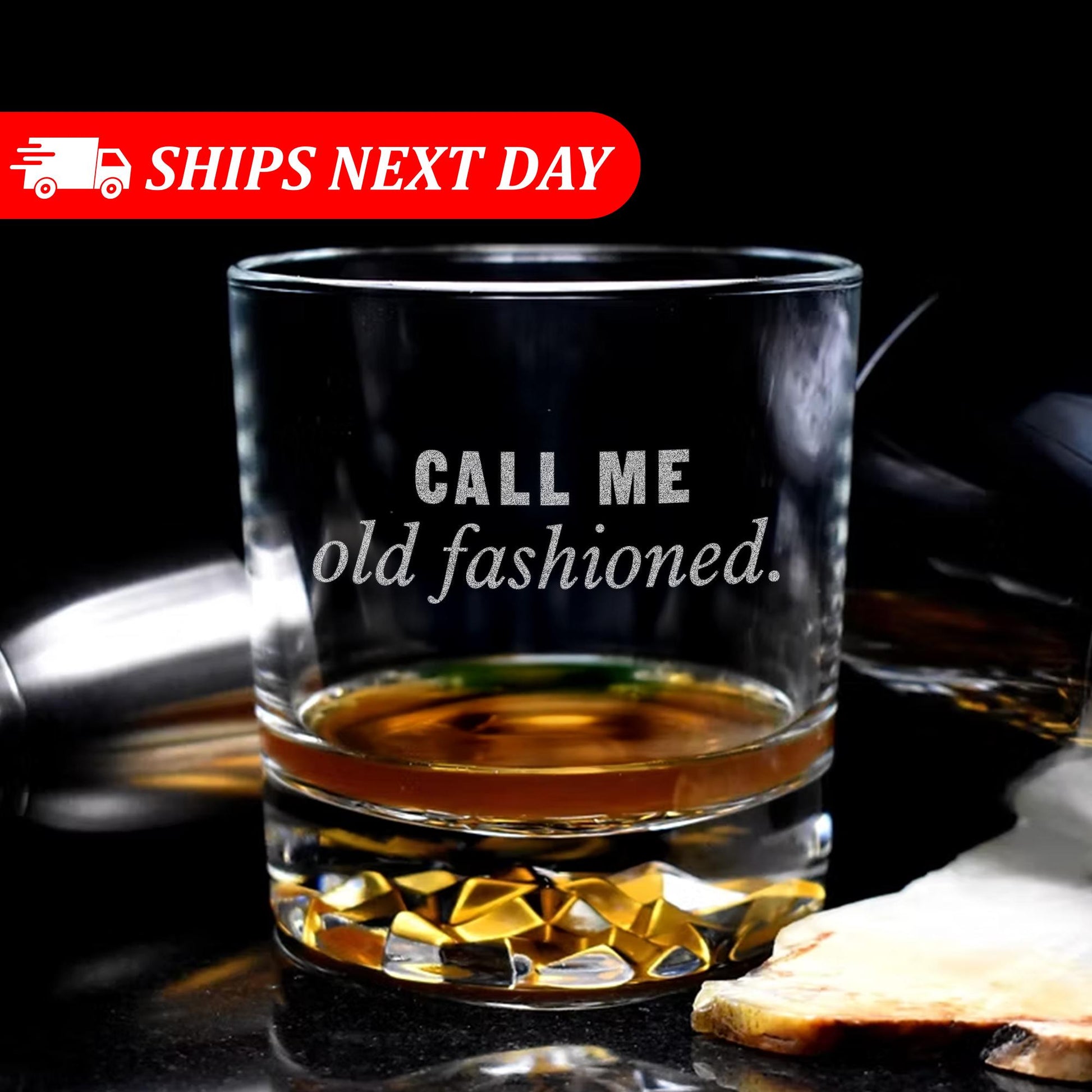 Funny Whiskey Glass-Fathers Day Gift-Call Me Old Fashioned-Birthday Gifts For Men-Gifts For Dad-Funny Gifts For Men-Old Fashioned Glass