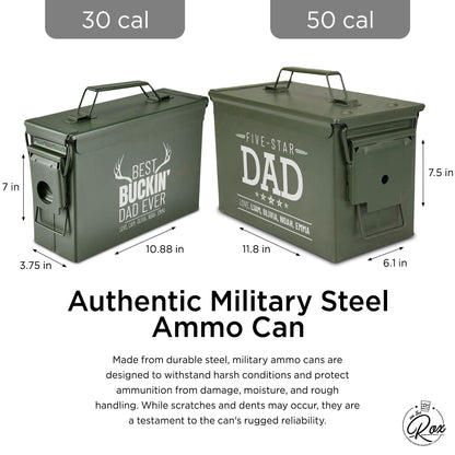 Personalized Ammo Box-Personalized Gift For Him-Personalized Christmas Gift For Him-Christmas Gifts-Personalized Gifts For Men-Ammo Can