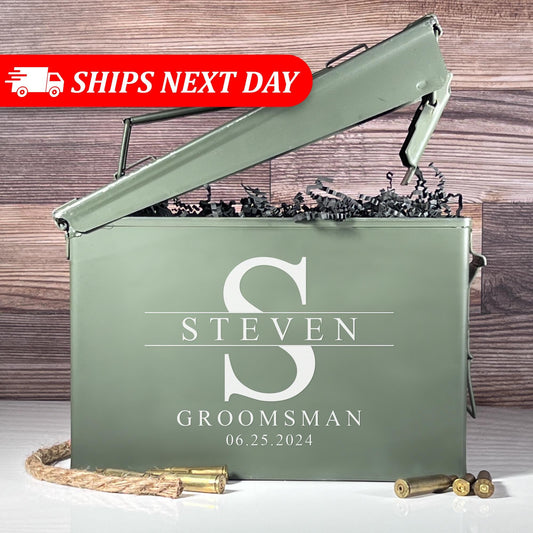 Personalized Ammo Box-Groomsmen Gifts-Groomsmen Gifts Personalized-Gift For Groomsmen-Groom Gift-Groomsmen Ammo Can-Groomsmen Proposal