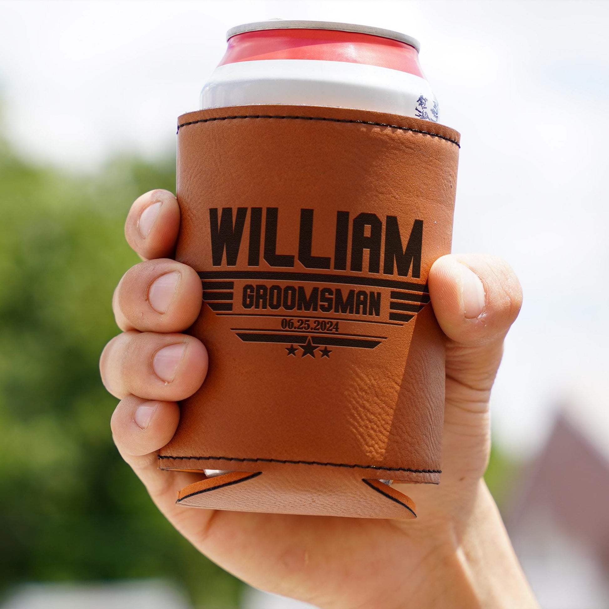 Groomsmen Can Cooler-Personalized Groomsmen Gift-Personalized Can Cooler-Groomsmen Proposal-Groomsmen Gifts Personalized-Beer Can Holder