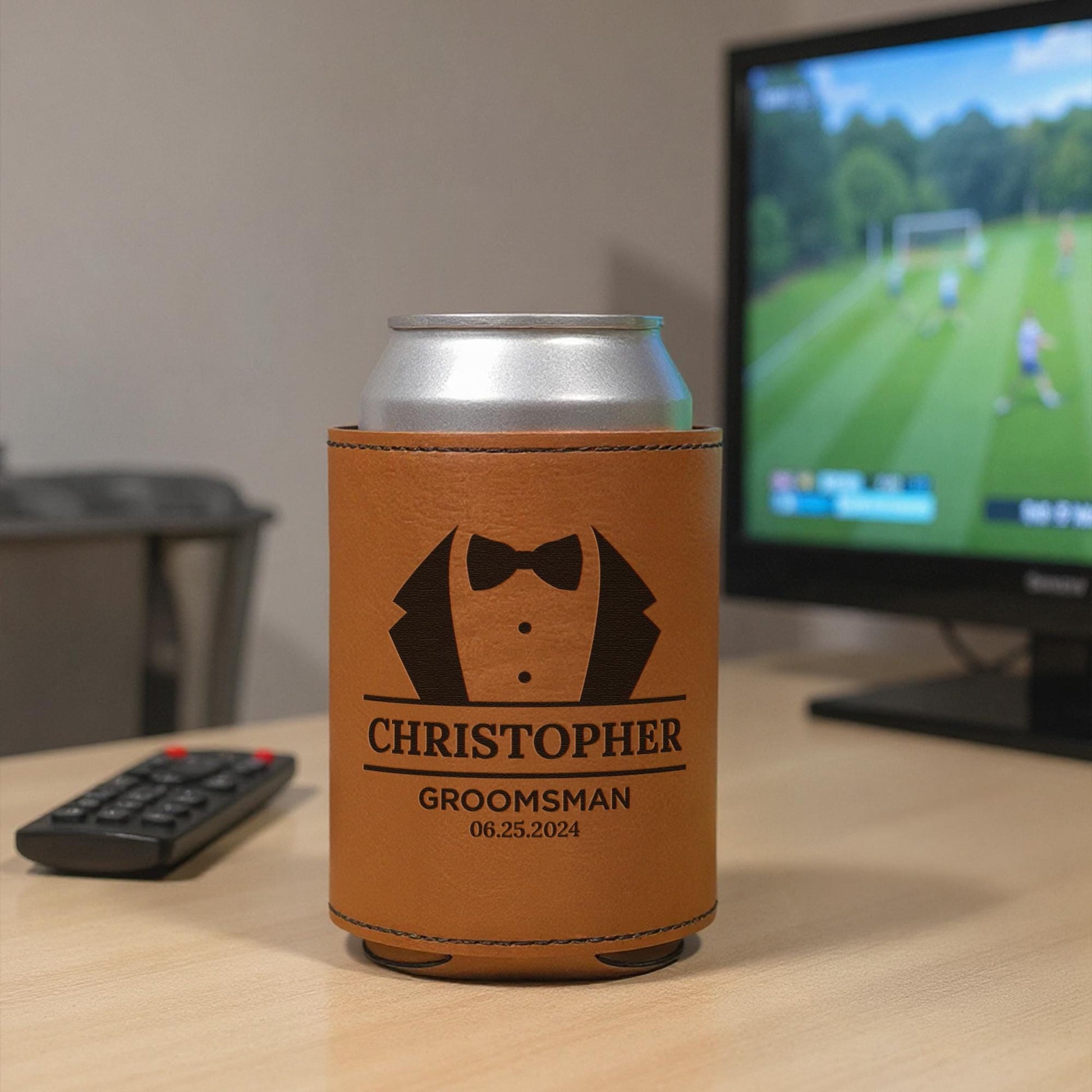 Groomsmen Can Cooler-Personalized Groomsmen Gift-Personalized Can Cooler-Groomsmen Proposal-Groomsmen Gifts Personalized-Beer Can Holder