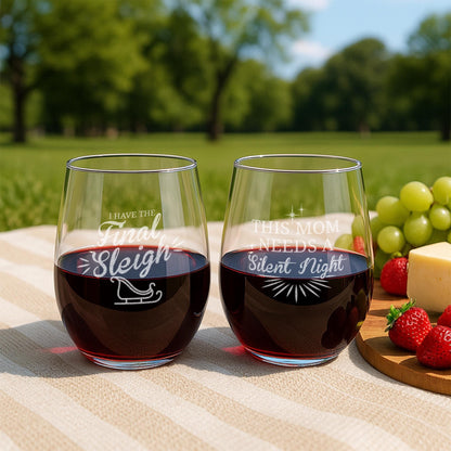 Stocking Stuffer For Mom-Christmas Gifts For Mom-Christmas Drinkware-Christmas Mom Life-Presents For Mom-Funny Gifts For Mom-Christmas Wine