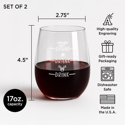 Christmas Gifts For Women-Christmas Gifts For Men-Funny Christmas Gift Ideas-Funny Christmas Gifts-Funny Secret Santa Gift-Drinking Glasses