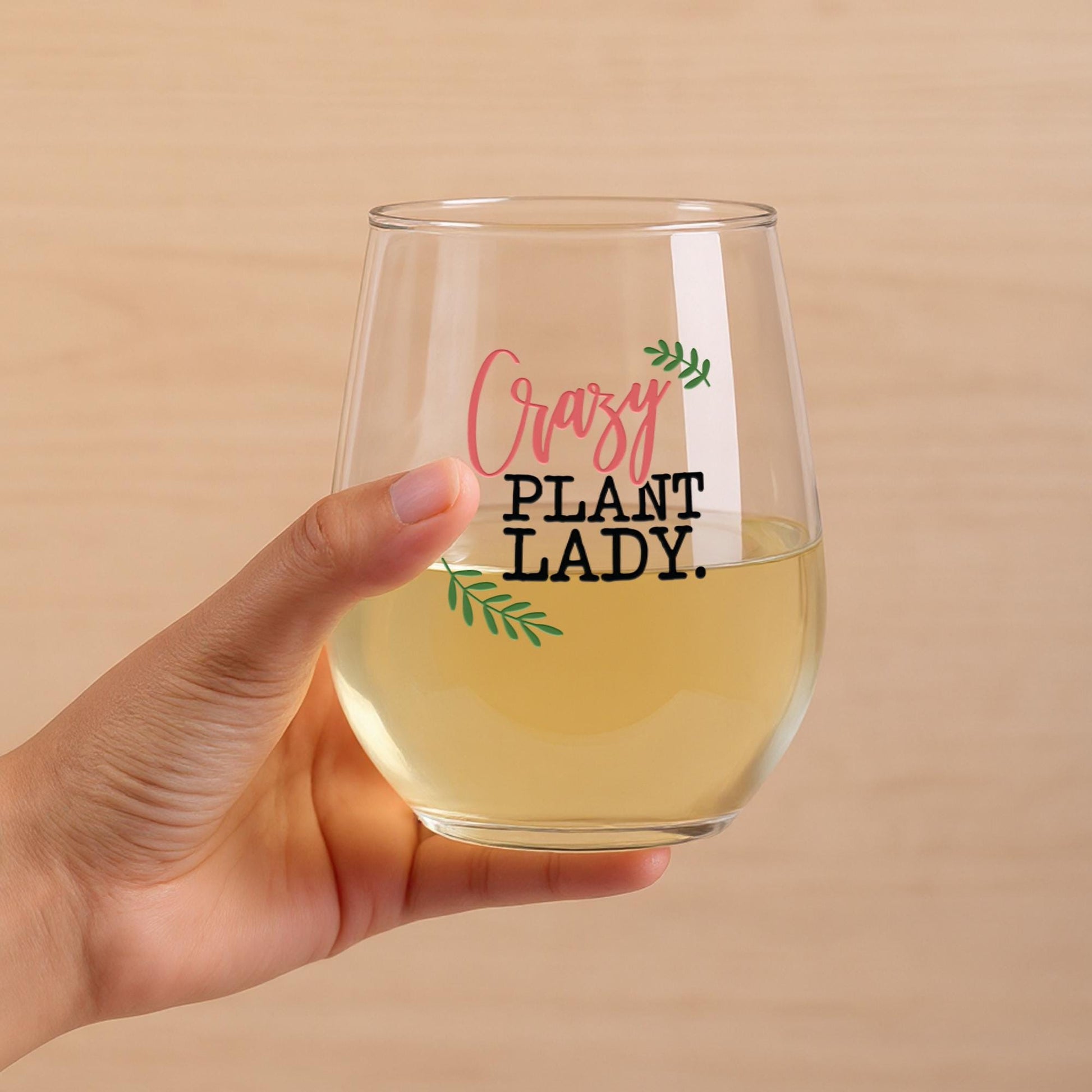 Succulent Wine Glass-Crazy Plant Lady-Plant Lovers Gift Ideas-Gifts For Plant Lovers-Succulent Gift-Plant Mom-Funny Birthday Gift For Women