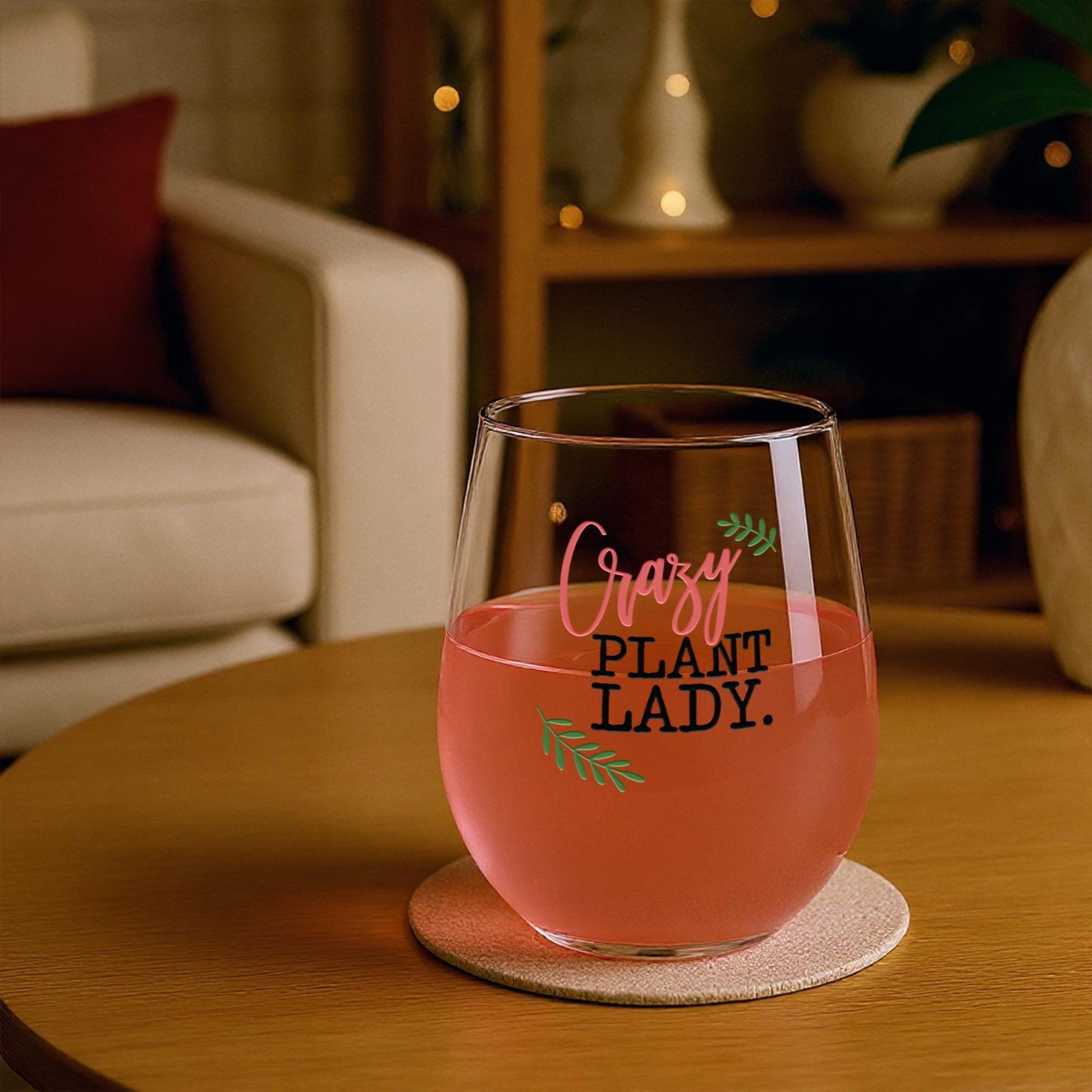 Succulent Wine Glass-Crazy Plant Lady-Plant Lovers Gift Ideas-Gifts For Plant Lovers-Succulent Gift-Plant Mom-Funny Birthday Gift For Women