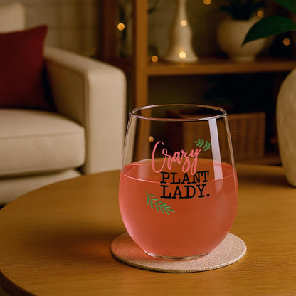 Succulent Wine Glass-Crazy Plant Lady-Plant Lovers Gift Ideas-Gifts For Plant Lovers-Succulent Gift-Plant Mom-Funny Birthday Gift For Women