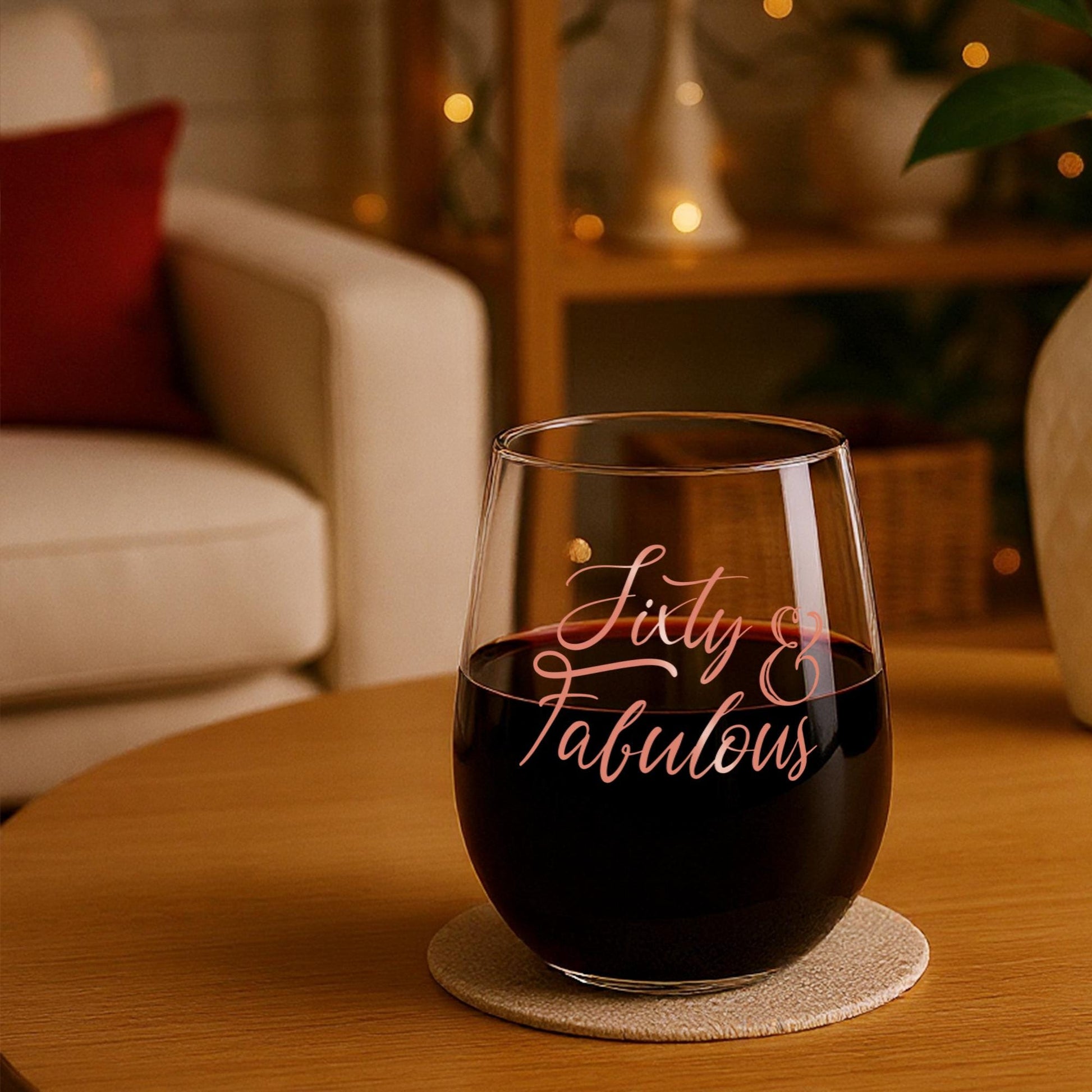 60th Birthday Gifts for Women-Sixty and Fabulous-Birthday Gift Ideas for Women-60th Birthday-Cheers to 60 Years-Birthday Gift For Her-Wine