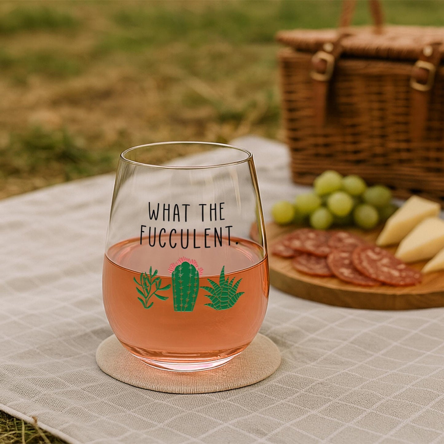 Funny Succulent Gift-What The Fucculent-Plant Wine Glass-Cacti-Plant Lovers Gift Ideas-Gifts For Plant Lovers-Succulents Gift-Christmas Gift