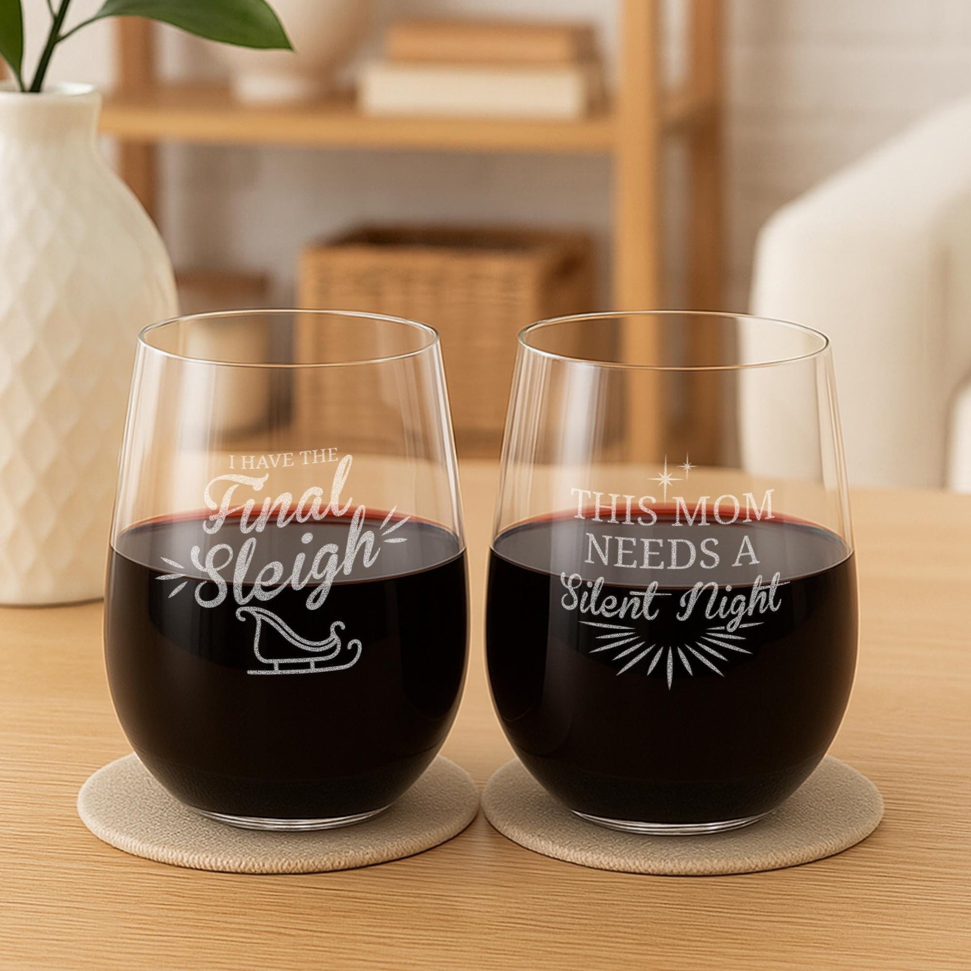 Stocking Stuffer For Mom-Christmas Gifts For Mom-Christmas Drinkware-Christmas Mom Life-Presents For Mom-Funny Gifts For Mom-Christmas Wine