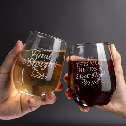 Stocking Stuffer For Mom-Christmas Gifts For Mom-Christmas Drinkware-Christmas Mom Life-Presents For Mom-Funny Gifts For Mom-Christmas Wine