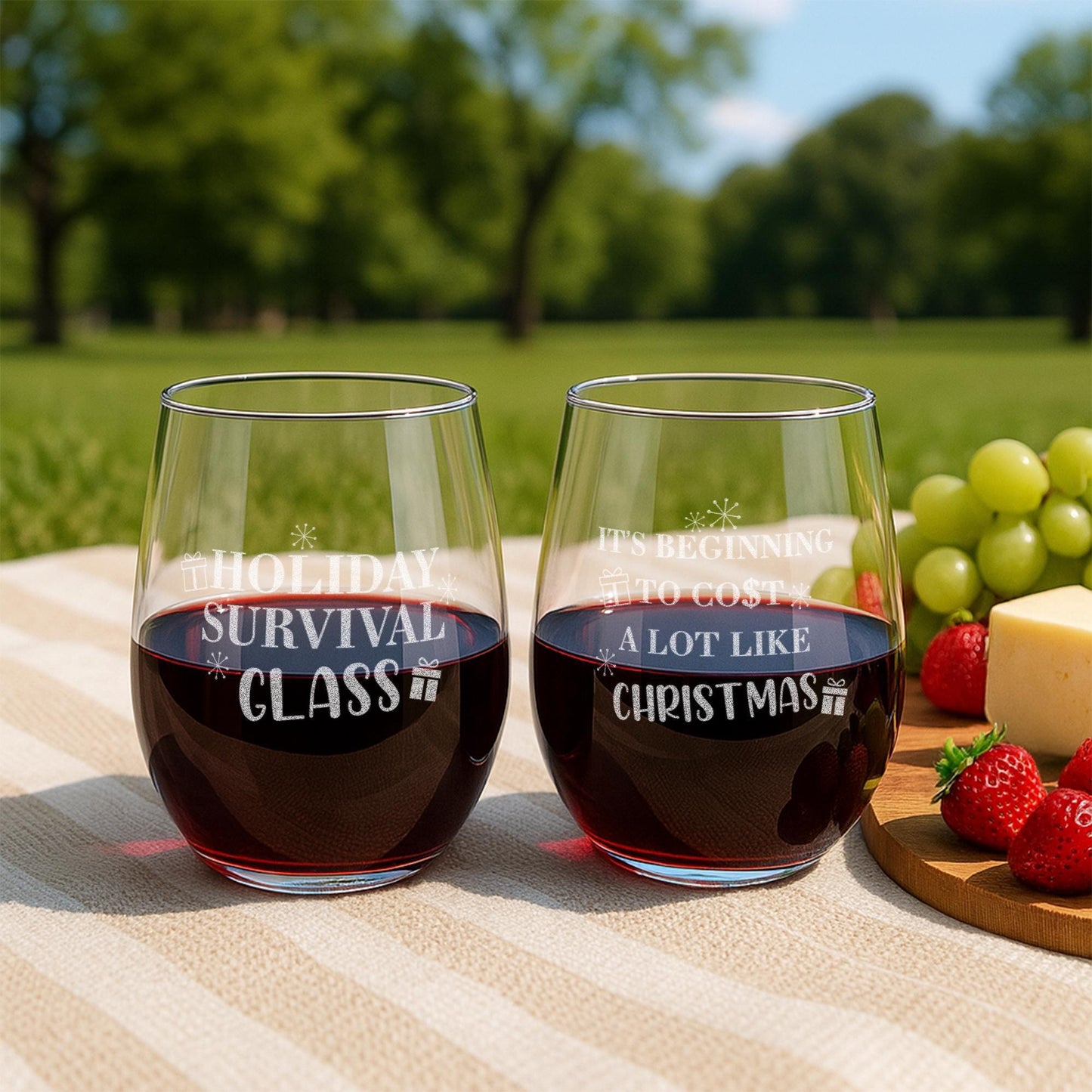 Funny Christmas Wine Glasses-It's Beginning To Cost A Lot Like Christmas-Holiday Survival Glass-Funny Christmas Gifts For Her-Xmas Gifts