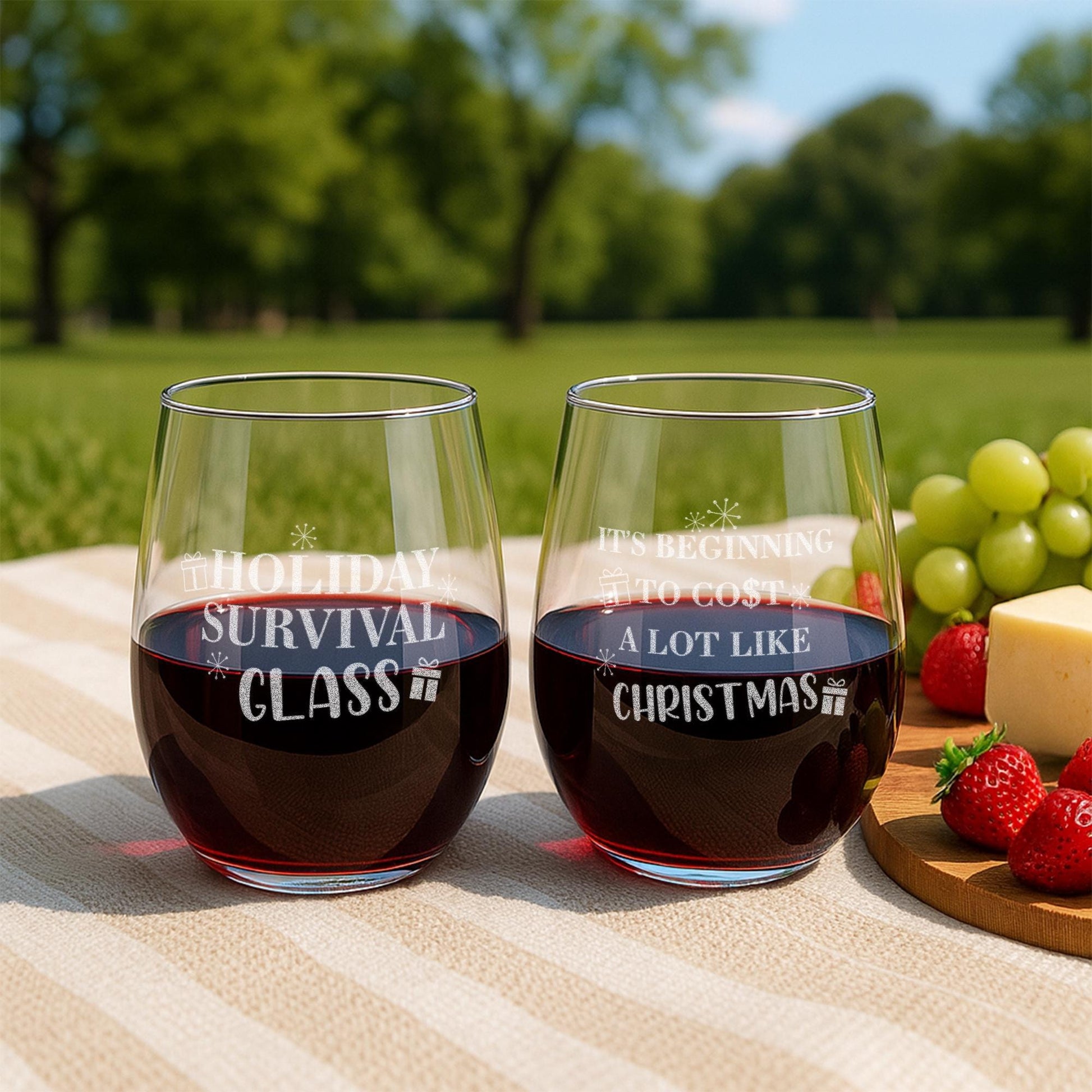 Funny Christmas Wine Glasses-It's Beginning To Cost A Lot Like Christmas-Holiday Survival Glass-Funny Christmas Gifts For Her-Xmas Gifts