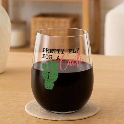 Funny Succulent Gift-Pretty Fly For a Cacti-Plant Wine Glass-Cacti-Plant Lovers Gift Ideas-Gifts For Plant Lovers-Succulents Gift-Cactus