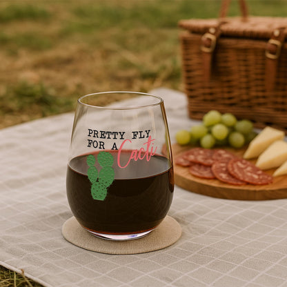 Funny Succulent Gift-Pretty Fly For a Cacti-Plant Wine Glass-Cacti-Plant Lovers Gift Ideas-Gifts For Plant Lovers-Succulents Gift-Cactus