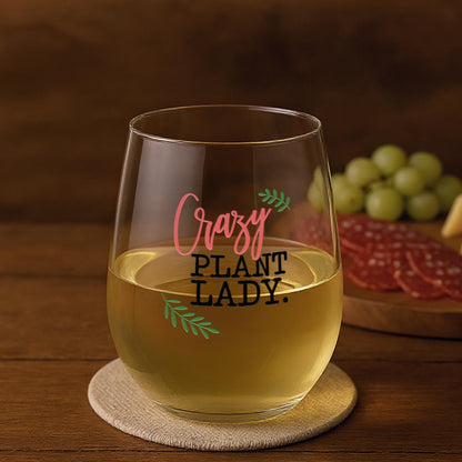 Succulent Wine Glass-Crazy Plant Lady-Plant Lovers Gift Ideas-Gifts For Plant Lovers-Succulent Gift-Plant Mom-Funny Birthday Gift For Women