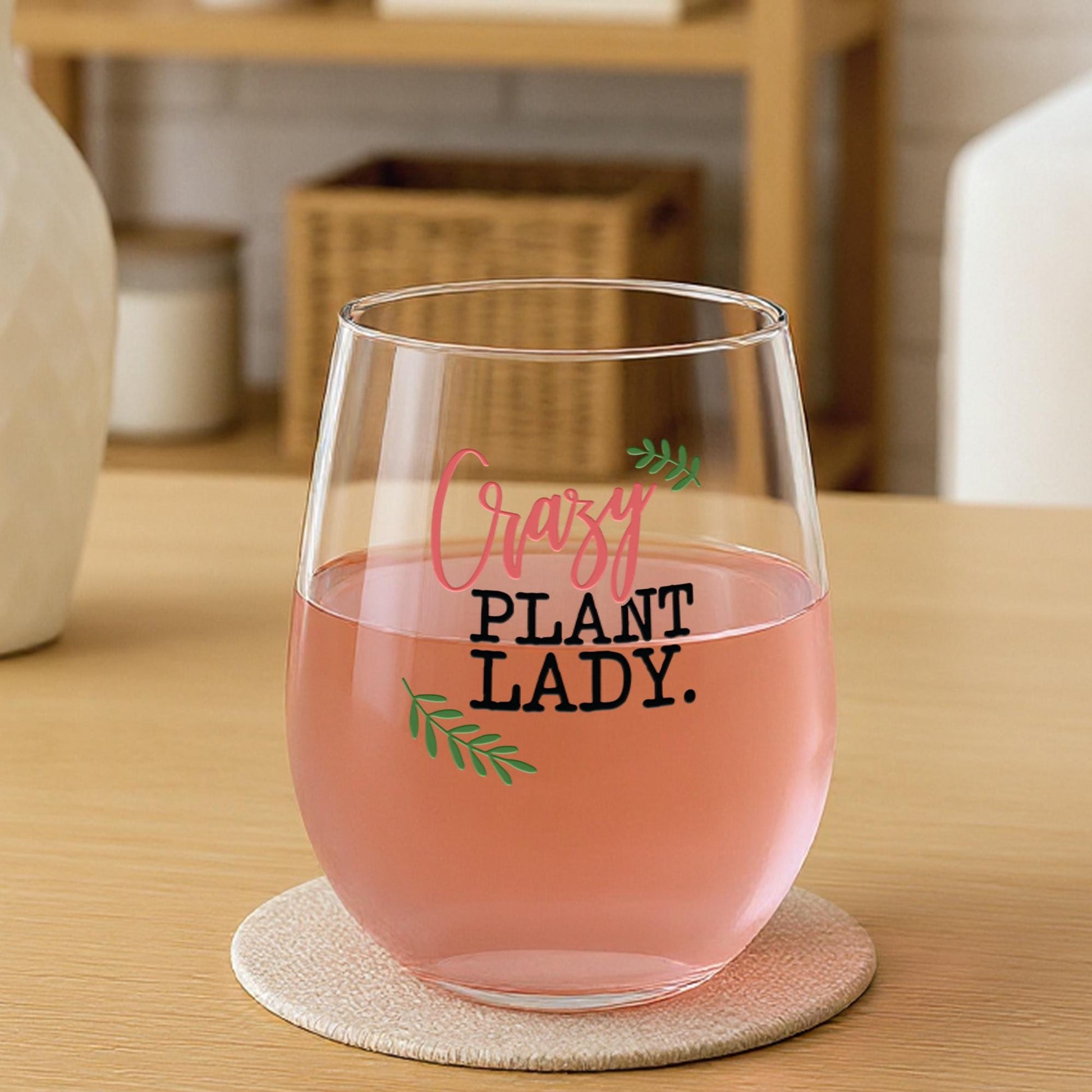 Succulent Wine Glass-Crazy Plant Lady-Plant Lovers Gift Ideas-Gifts For Plant Lovers-Succulent Gift-Plant Mom-Funny Birthday Gift For Women