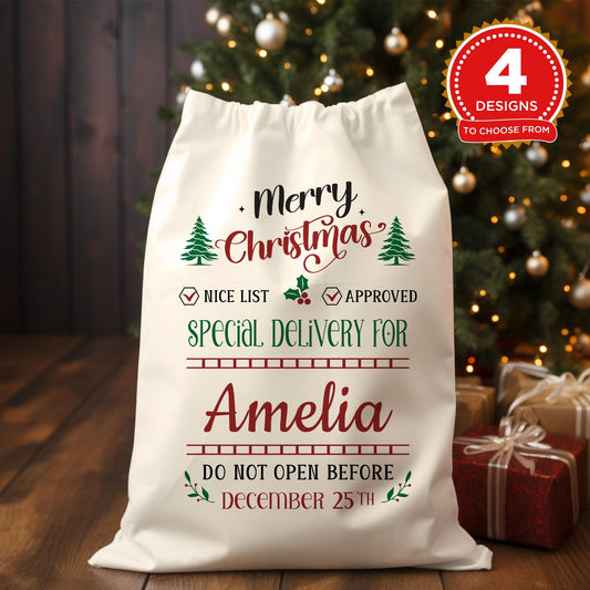 Personalized Santa Delivery Bag-Personalized Christmas Bags-Santa Sacks-Christmas Delivery Bag-Santa Gifts-Santa Decor-Santa Gift Bag