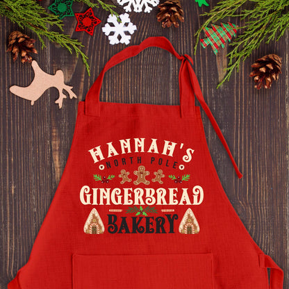 Personalized Kids Apron-Custom Apron-Personalized Aprons-Christmas Apron-Personalized Children's Christmas Aprons-Kids Aprons-Apron