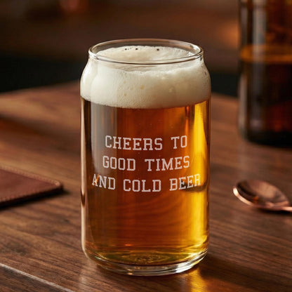 Custom Beer Glass, Personalized Gift for Him, Engraved Pint Glass, Groomsmen Gift, Pint Glasses for Dad, Personalized Glass Anniversary
