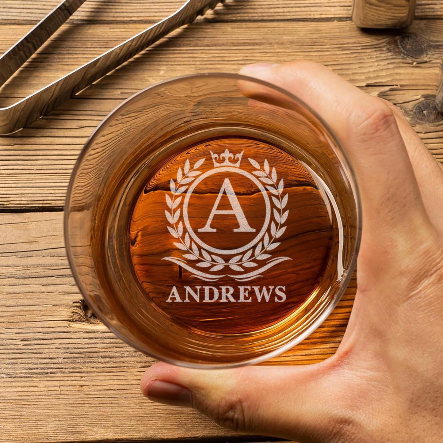 Custom Bottom Engraved Whiskey Glass-Personalized Gifts For Him-Boyfriend Gifts-Home Gifts-Husband Gift-Gift For Men-Bourbon Glasses