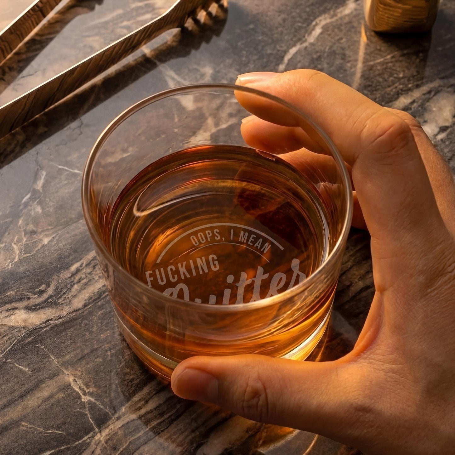Funny Retirement Whiskey Glass-Bottom Engraved Custom Gift-Retired Gift From Coworker-Funny Retirement Gifts-Retirement Quitter Whiskey