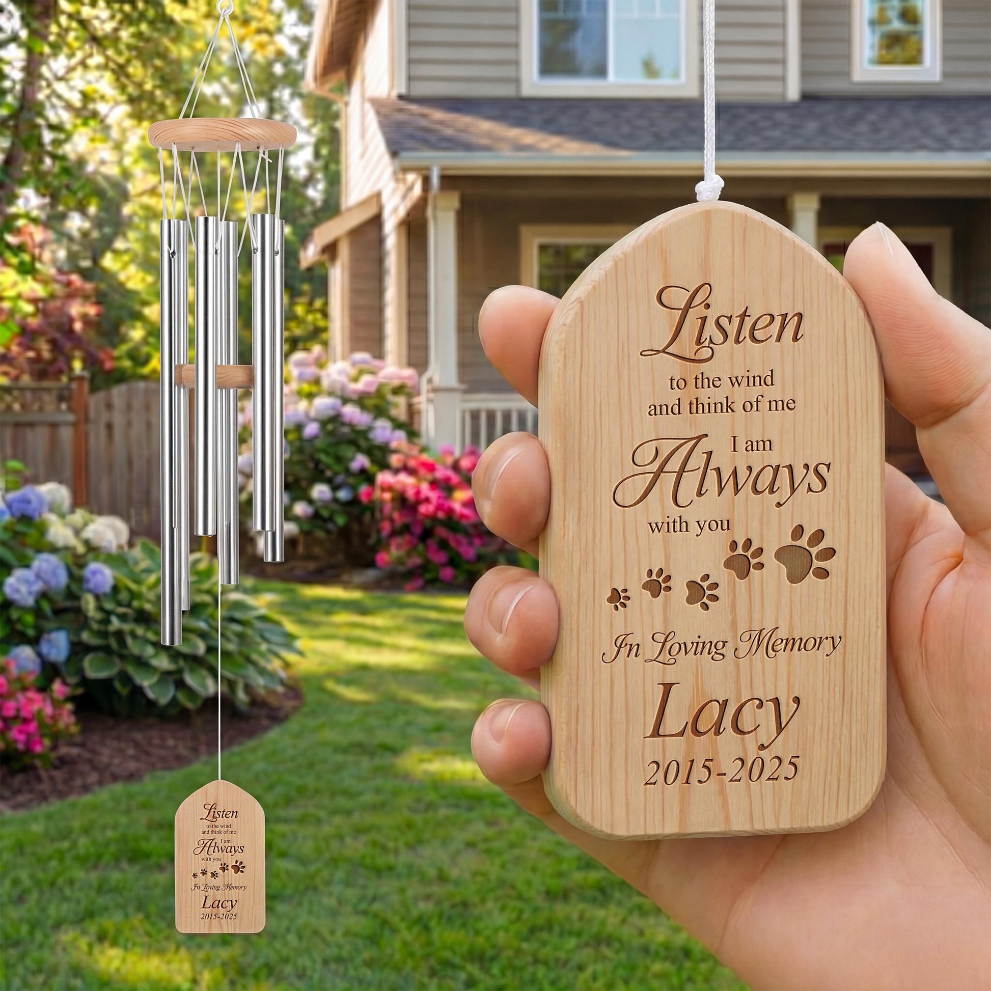 Pet Memorial Wind Chimes-Personalized Wind Chimes-Dog Memorial Gift-Pet Memorial Wind Chime-Bereavement Gift-Dog Memorial-Dog Pet Loss