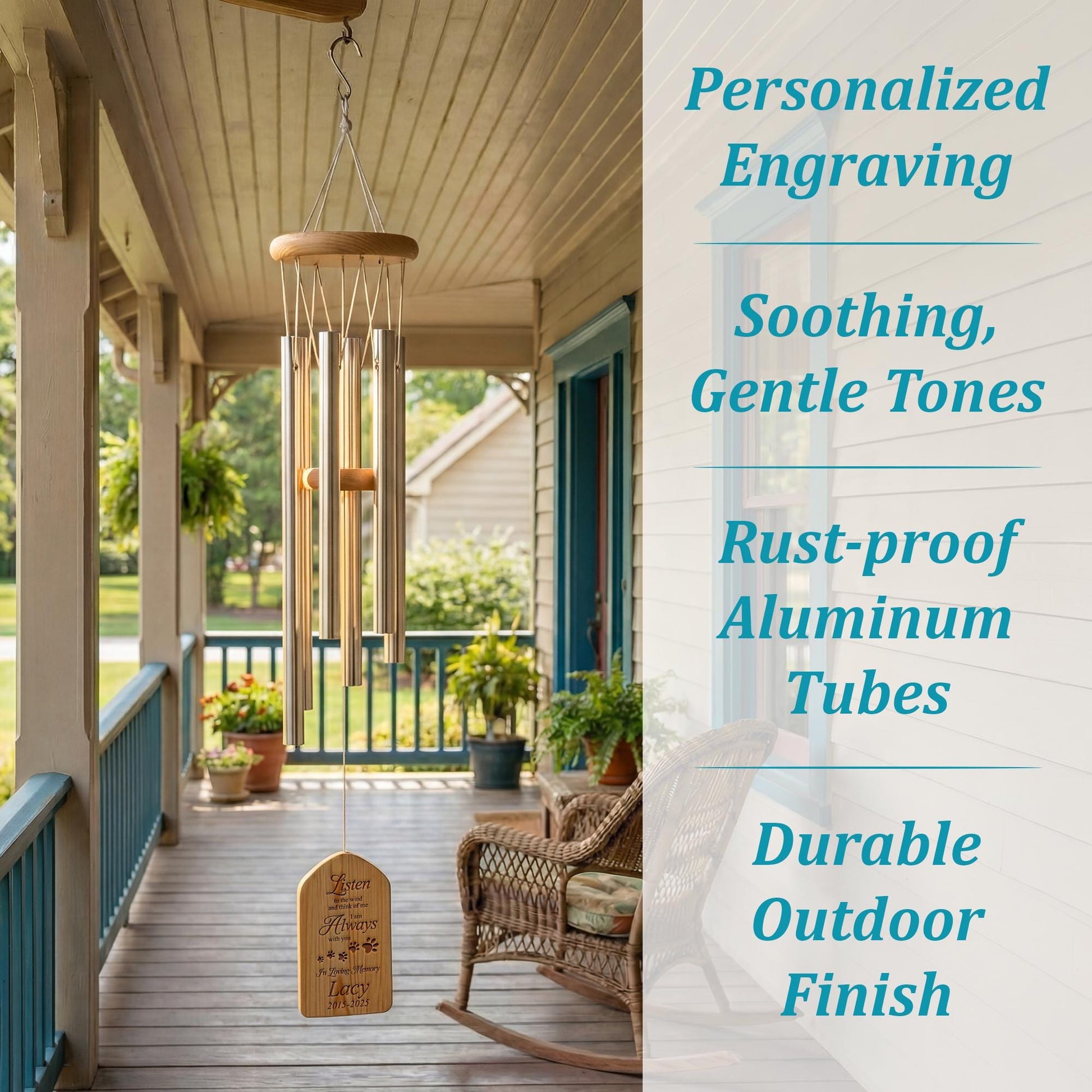 Pet Memorial Wind Chimes-Personalized Wind Chimes-Dog Memorial Gift-Pet Memorial Wind Chime-Bereavement Gift-Dog Memorial-Dog Pet Loss