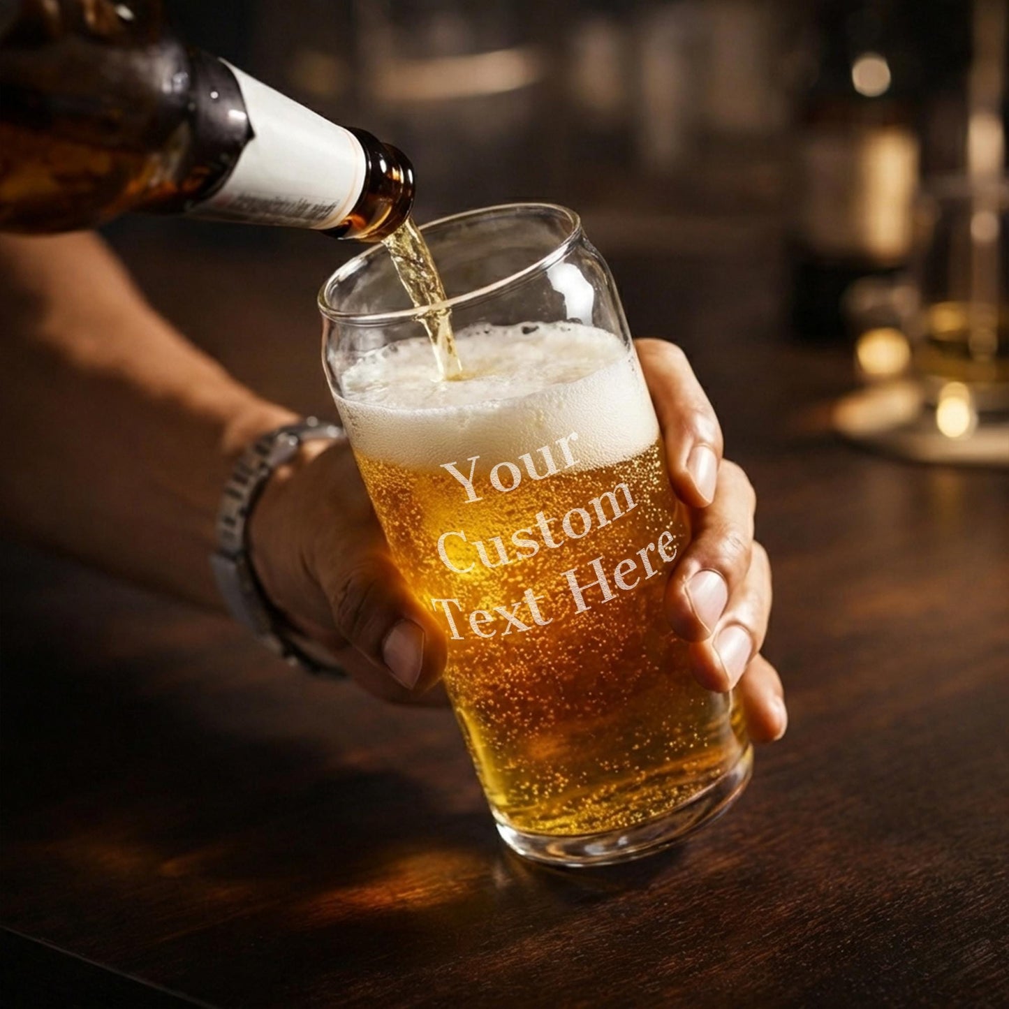 Custom Engraved Beer Can Glass-20 oz Personalized Beer Glass-Custom Groomsmen Beer Glasses-Groomsmen Gifts-Groomsman Gift-Groomsmen Presents