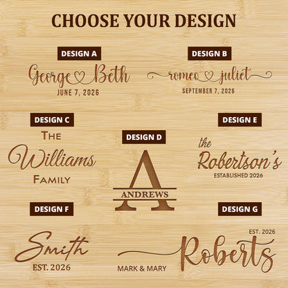 Wooden Cutting Board-Chopping Board-Custom Cutting Board-Custom Wedding Gift-Cheese Board-Engagement Gifts-Kitchen Gift-First Home Gift
