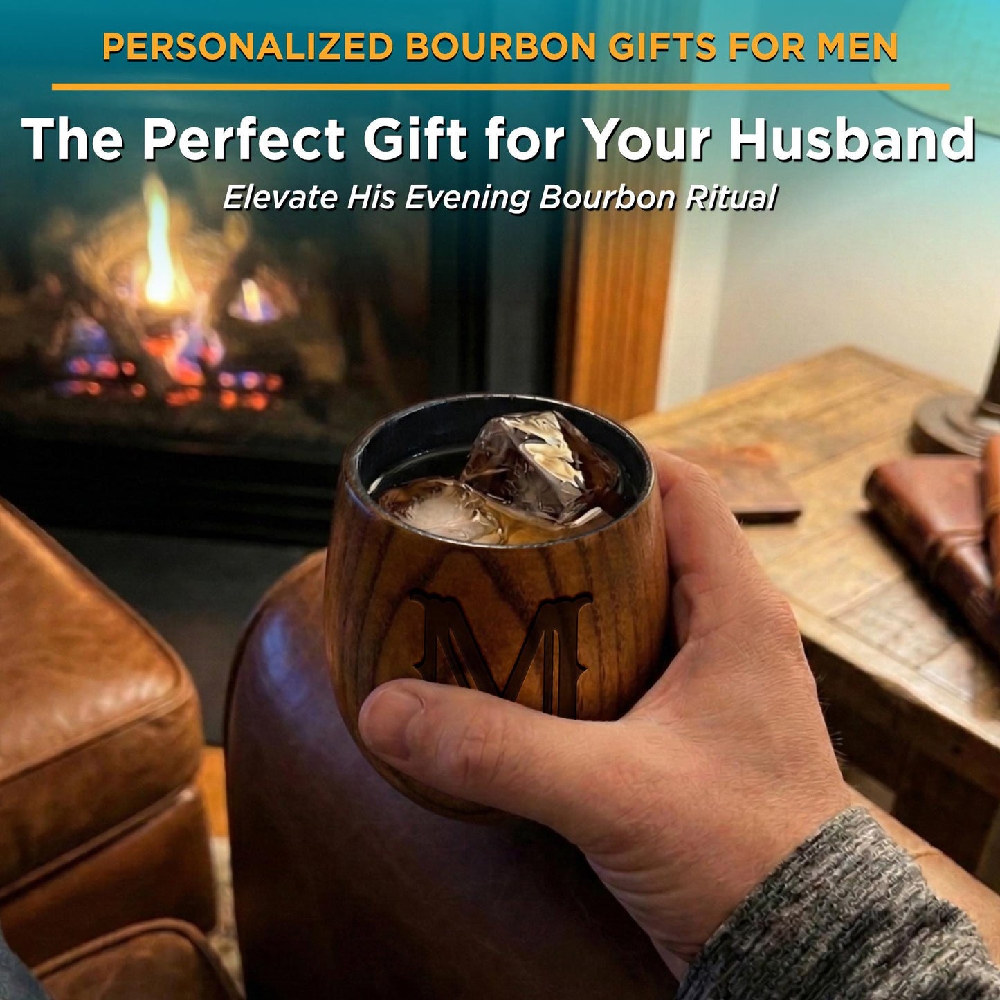 Personalized Groomsmen Whiskey Glass-Personalized Groomsmen Gifts-Groomsmen Bourbon Glass-Monogram Whiskey Glass-Rustic Wedding