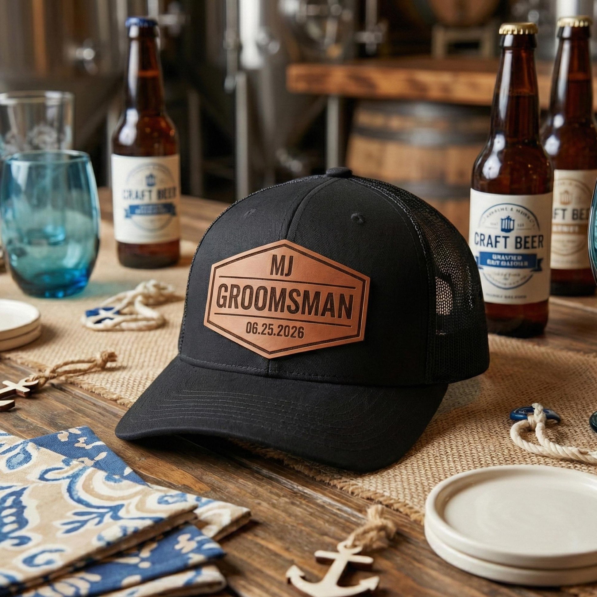 Custom Groomsman Hats-Wedding Party Hats-Bachelor Party Hats-Groomsman Patch Hats-Groomsman Proposal-Wedding Groomsmen Gifts-Groom Hat