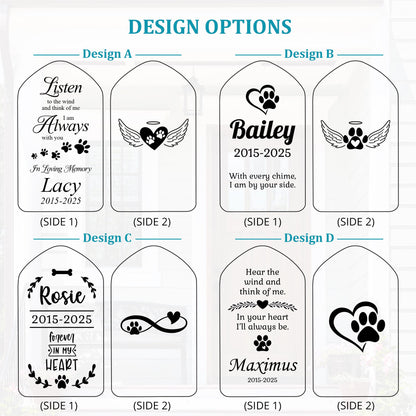 Pet Memorial Wind Chimes-Personalized Wind Chimes-Dog Memorial Gift-Pet Memorial Wind Chime-Bereavement Gift-Dog Memorial-Dog Pet Loss