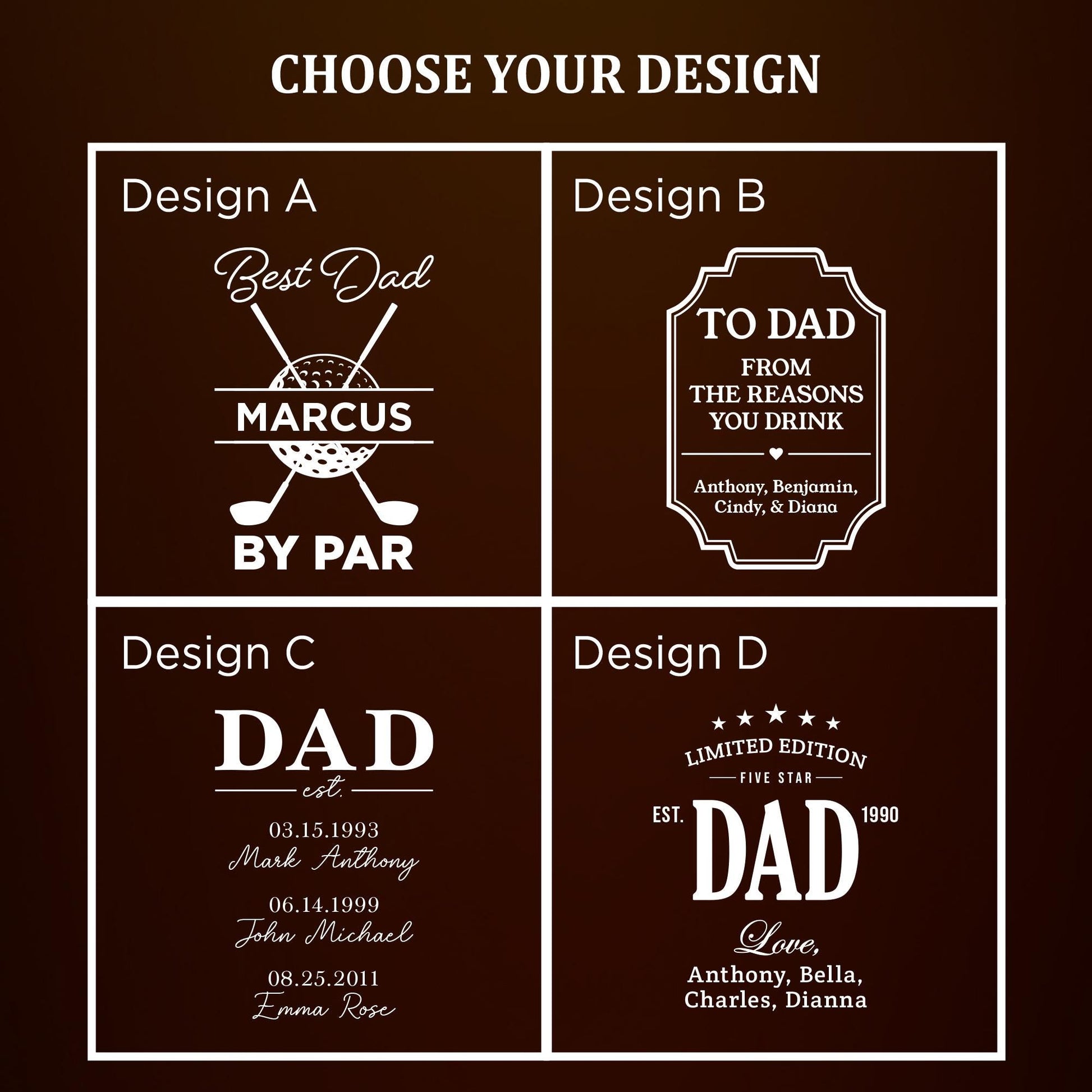 Personalized Fathers Day Gift-Gifts For Dads-Best Dad Gifts-Decanter Set With Whiskey Glasses-Gift With Kids Names-Gift From Kids-Bourbon