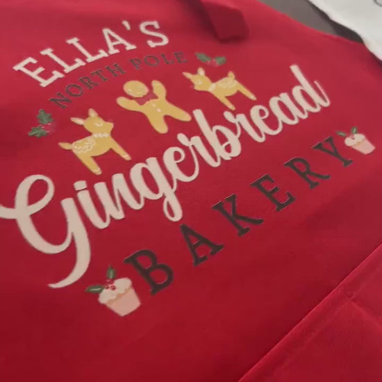 Personalized Kids Christmas Apron-Kids Baking Apron-Cookie Making Apron-Custom Apron-Personalized Apron-Kids Holiday Gifts-Christmas Aprons