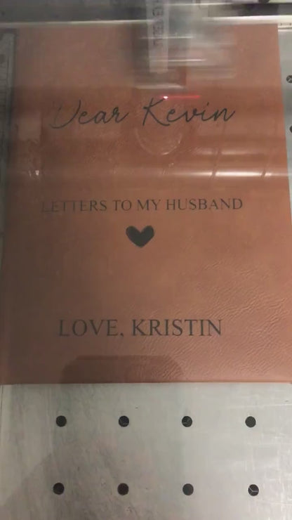 Valentines Gift For Husband-Letters To My Husband-Personalized Gifts For Men-Leather Anniversary Gifts-Love Letter Journal For Him