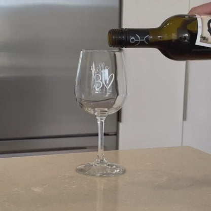 Hello 40 Wine Glass-40th Birthday Gift for Her-Funny Birthday Gift for Friend-40th Birthday Wine Glass-40th Decorations