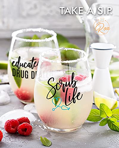 Nurse 2 Pc Stemless Wine Glass Set (2 Pc Set)