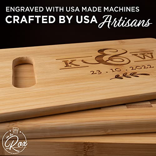 Personalized Wedding Gifts for Couples - Personalized Cutting Board - Custom Bamboo Cutting Board - Engraved Cutting Board - Customizable Housewarming Gifts - 3 Sizes/Designs To Choose From