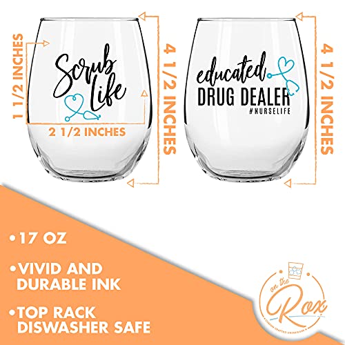 Nurse 2 Pc Stemless Wine Glass Set (2 Pc Set)