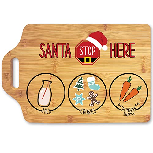 Santa Holding Tray for Christmas Cookies - Santa Stop Here Cookie Tray