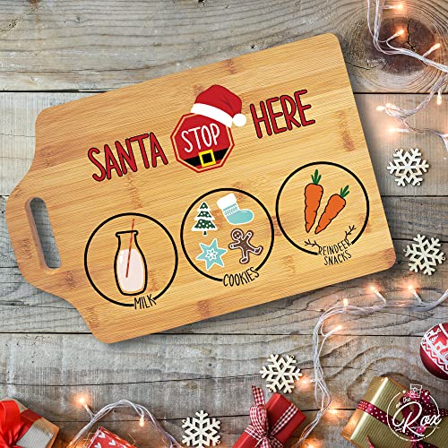 Santa Holding Tray for Christmas Cookies - Santa Stop Here Cookie Tray