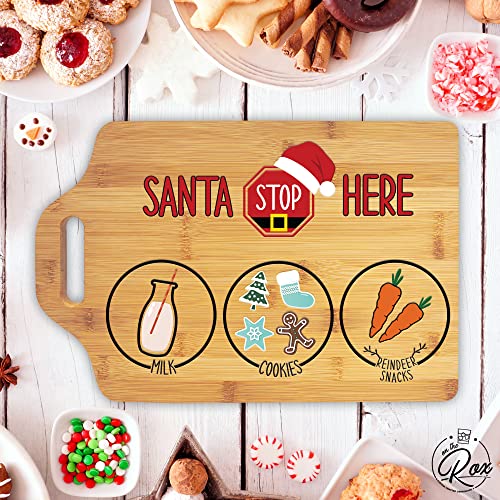 Santa Holding Tray for Christmas Cookies - Santa Stop Here Cookie Tray